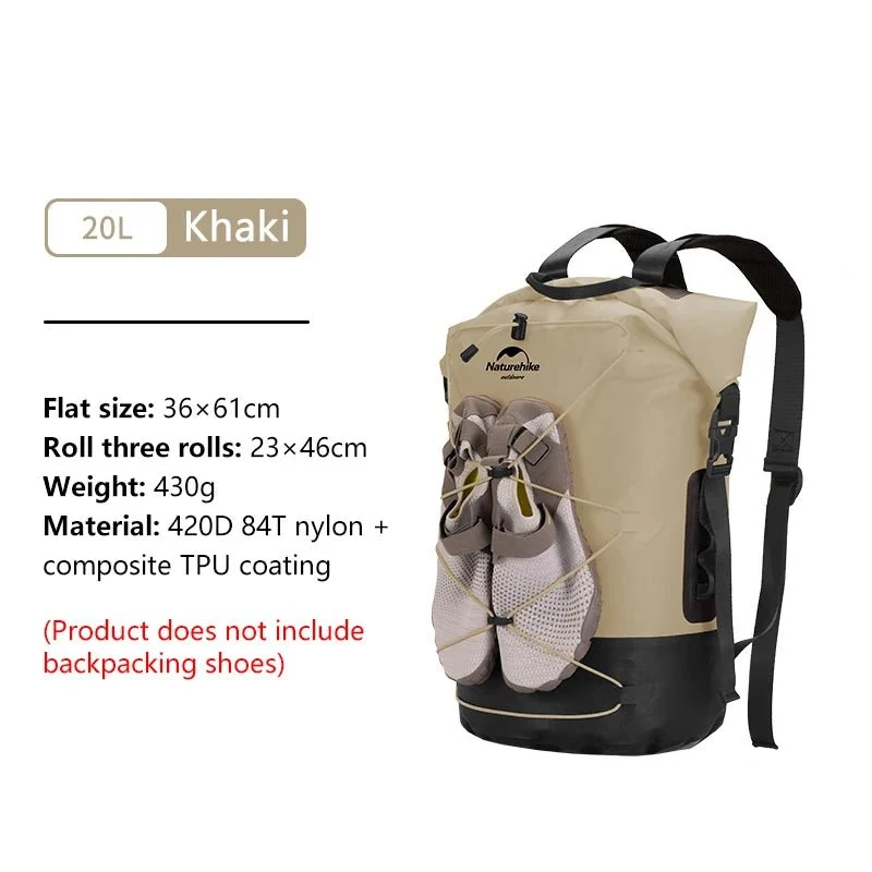 Sac étanche en TPU IPX6 avec séparation humide et sec pour la plongée, la natation, le rafting "Naturehike - TB03"