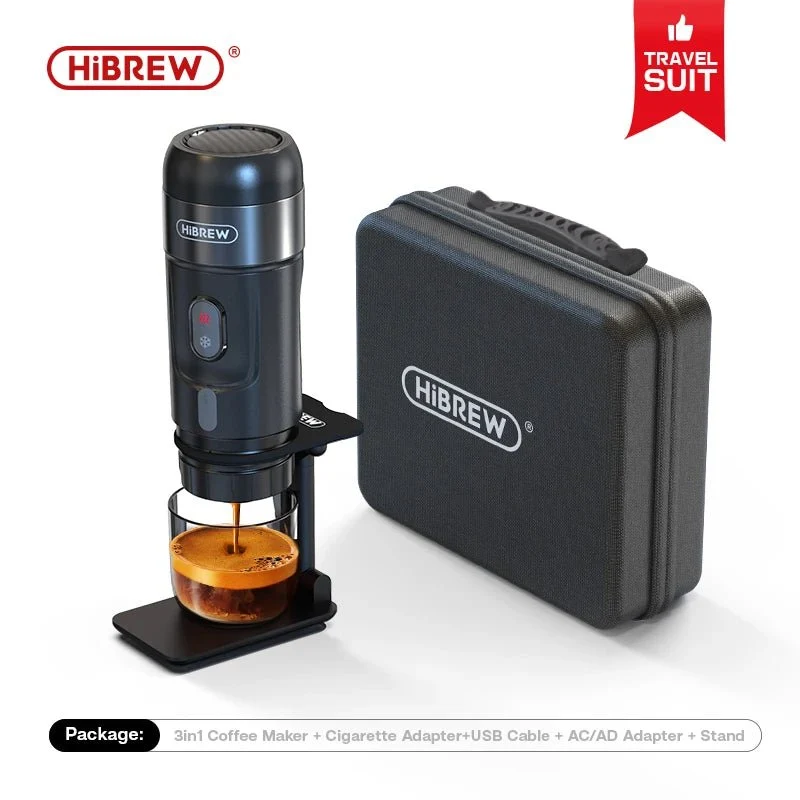 Machine à café portable / cafetière expresso pour camping et van-life DC 12V "Hibrew - H4A"