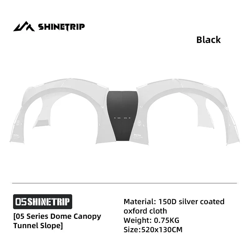 Accessoires pour tente dôme : pod de couchage, silo-tunne, auvent d'expansion et tapis de sol "ShineTrip - Expendable modules"
