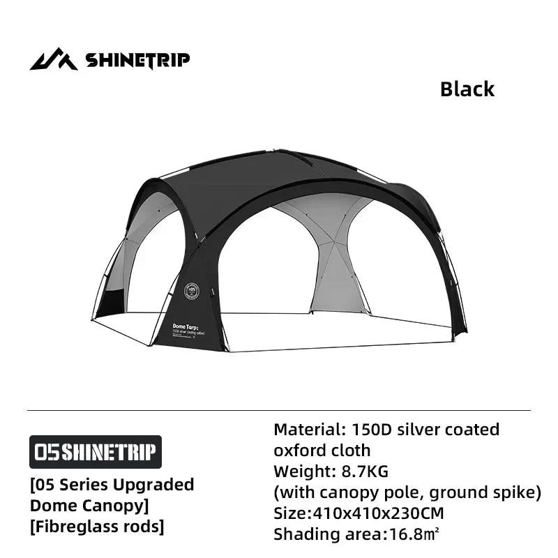 Tente dôme d'extérieur / auvent de camping imperméable pour 8-10 personnes "ShineTrip - Dome Canopy"