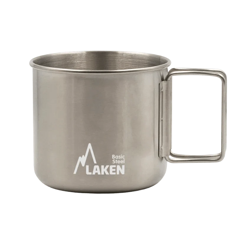 Mug en acier de 400 ml avec poignées pliables "Laken - 1640AP"