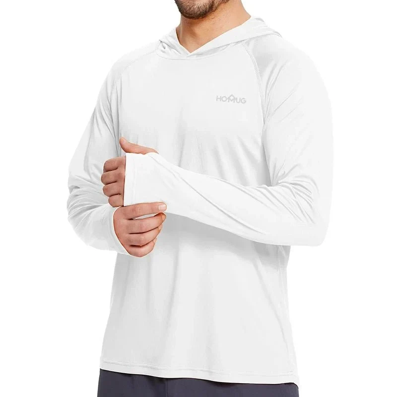 T-shirt à capuche pour homme UPF 50+ manches longues à séchage rapide "Homug - Sport running"