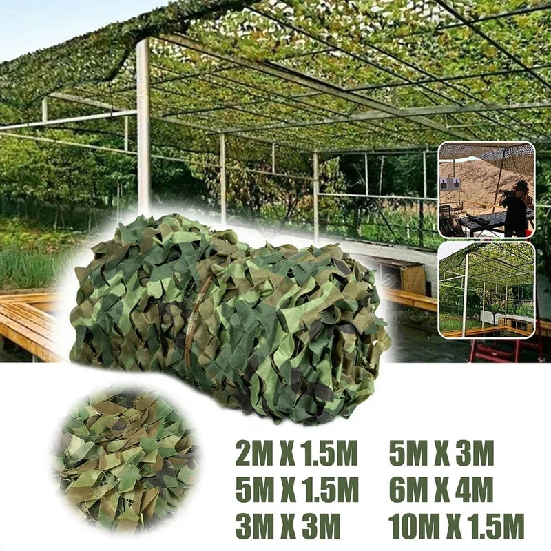 Filets de camouflage pour la chasse, l'entraînement tactique et le camping "47 Outdoor - Woodland Camo Netting"