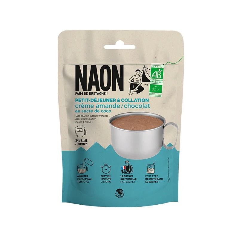 Petit-déjeuner / repas lyophilisé 90g "Naon - Crème amande chocolat au sucre de coco"