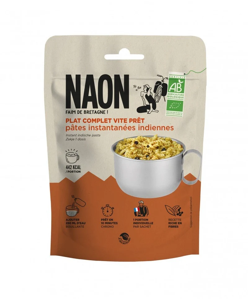 Plat complet / repas lyophilisé 125g "Naon - Pâtes instantanées indiennes"