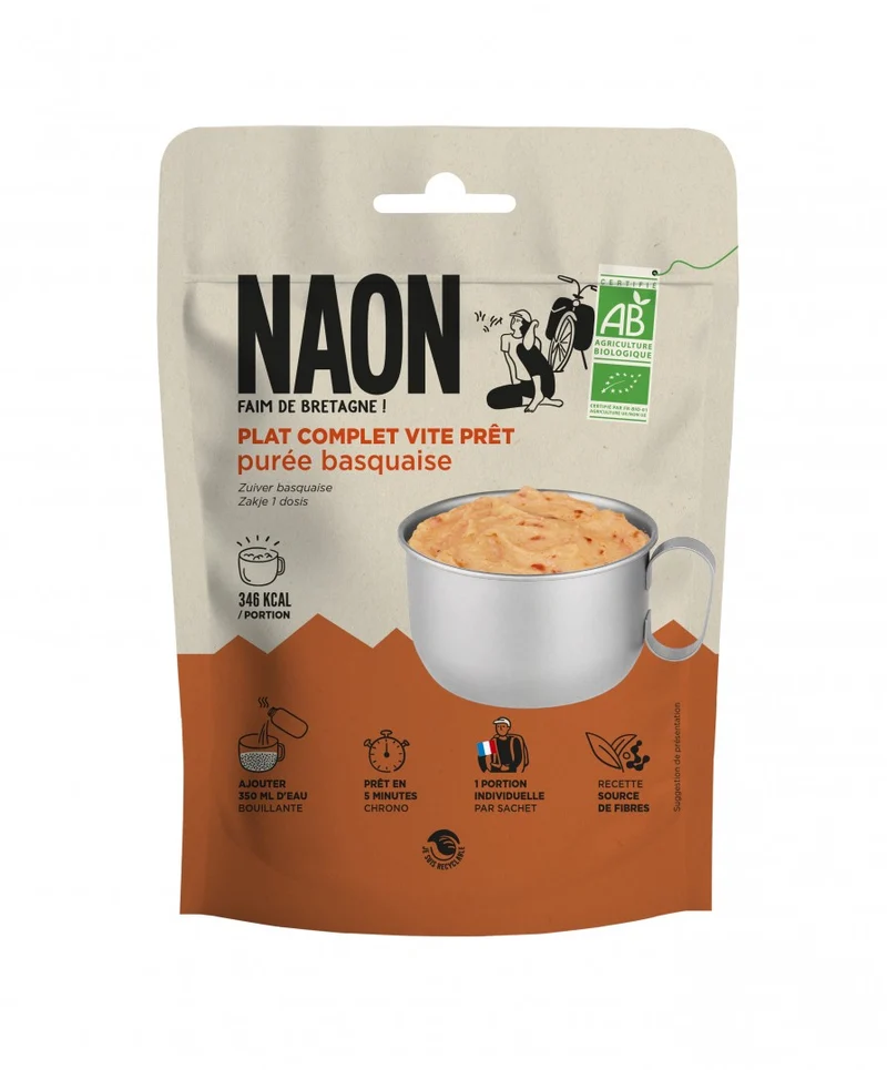 Plat complet / repas lyophilisé 100g "Naon - Purée basquaise"