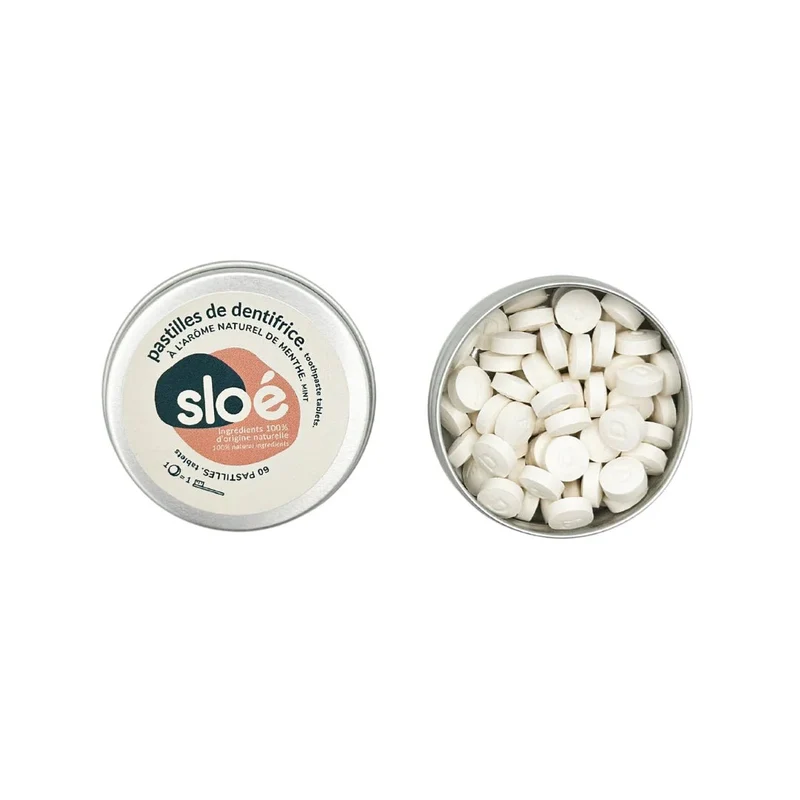 Dentifrice solide en pastilles à croquer 20g "Sloé"