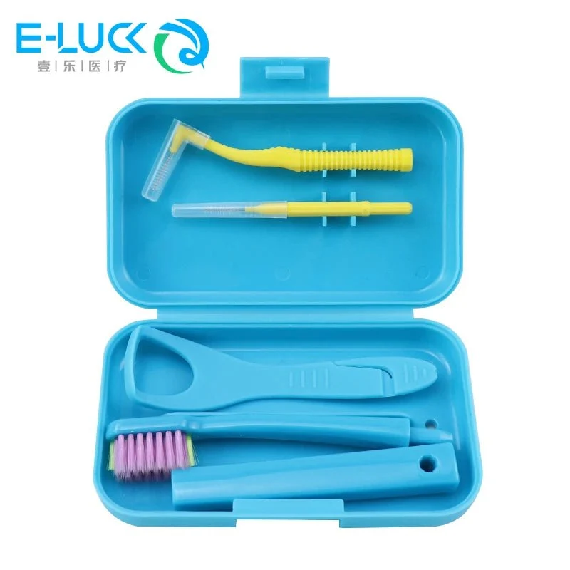 Kits hygiène portable de voyage avec brosse à dents et nettoyage dentaire "E-LUCK - EH034"