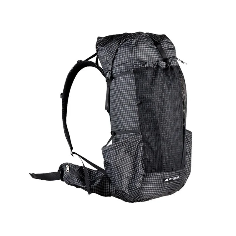 Sac à dos de randonnée ultraléger sans cadre 40L + 16L "FLAME'S CREED - Qi Dian Pro Série spéciale"