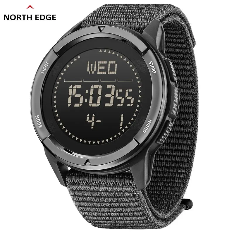 Montre numérique en fibre de carbone pour homme étanche à 50m 49g "NORTH EDGE - ALPS"