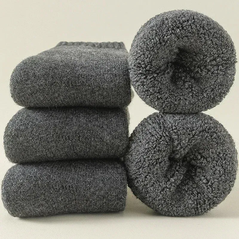 3 paires de chaussettes en laine thermique unisexe "Apilen - Whool socks"