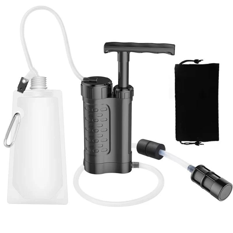 Système de Filtration / purificateur d'eau avec pompe manuelle 0.01 microns 230g "Tomshoo Outdoor - TM240-LS"