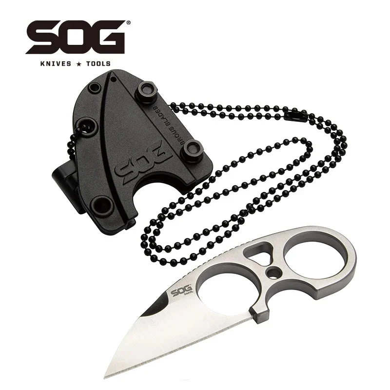 Mini-couteau à lame fixe EDC auto-défense survie avec étui "SOG - SNARL JB01K-CP"