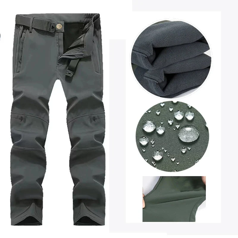 Pantalon cargo tactique imperméable avec doublure polaire "Mazerout - X5"