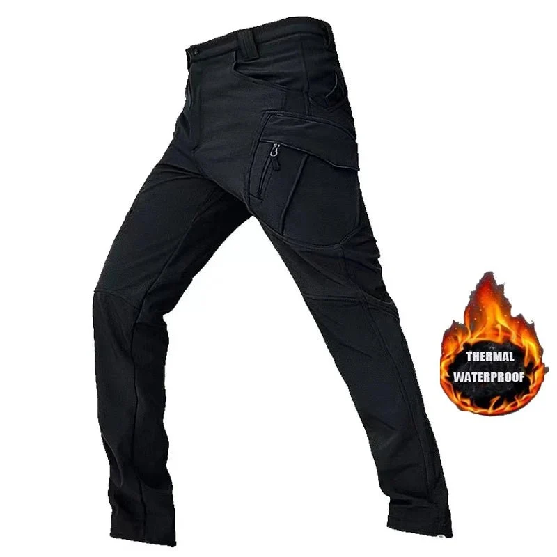 Pantalon cargo tactique imperméable avec doublure polaire "Mazerout - X9"