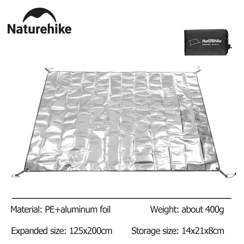 Tapis de sol de camping étanche, feuille d'aluminium PE multifonctionnelle, polymère de pique-nique "Naturehike - NH20FCD03"