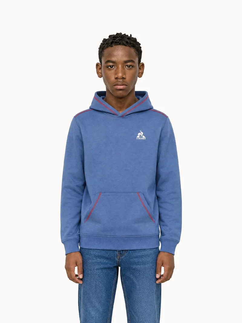 Sweat à capuche en molleton léger avec bandes contrastées