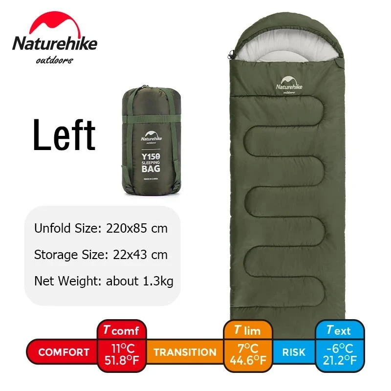 Sac de couchage en coton pour le bivouac / camping printemps/été 1,3kg "Naturehike - Y150"