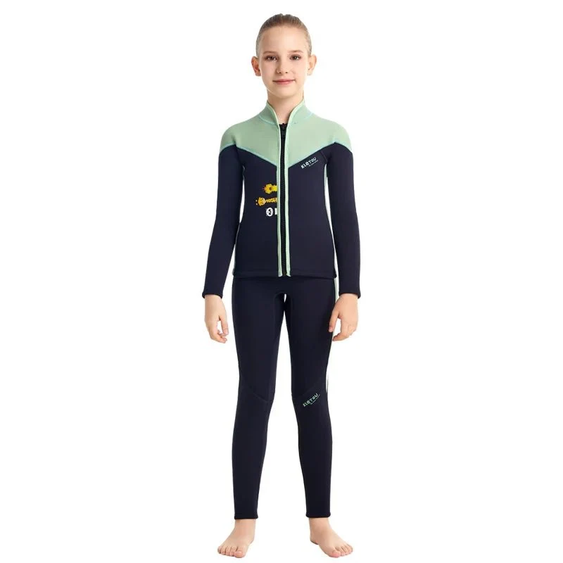 Combinaison de plongée deux pièces en néoprène 2mm pour enfants "KLEYOU - R013"