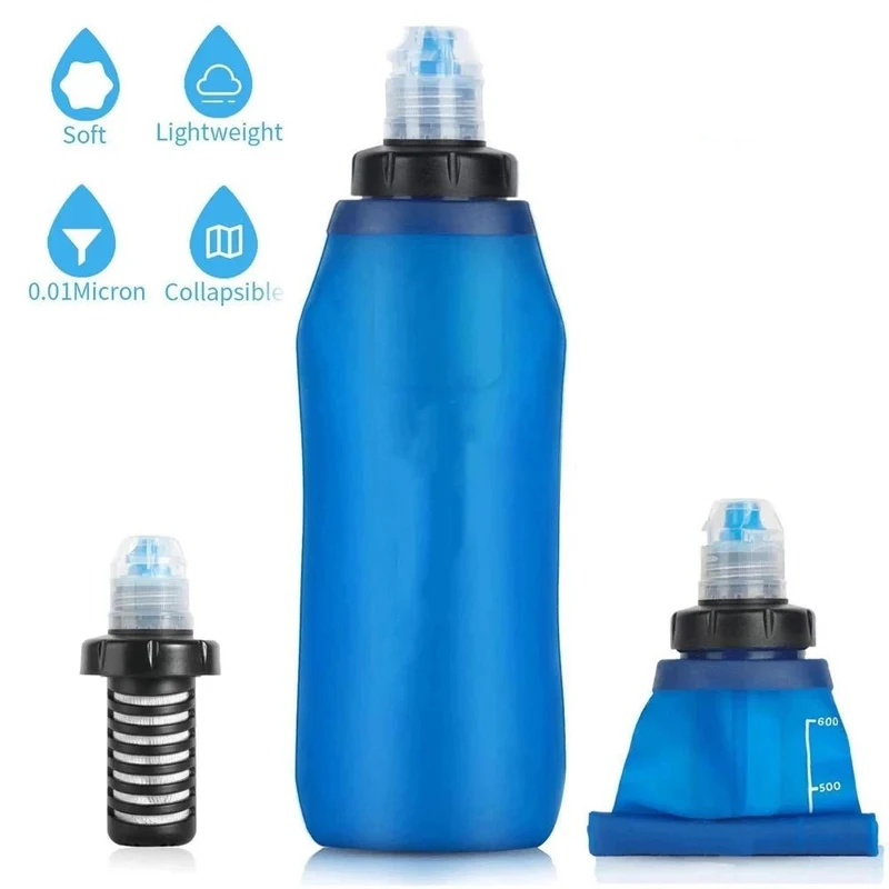 Flasque d'hydratation 500ml avec systeme de filtration "Feptfeet - K8630"
