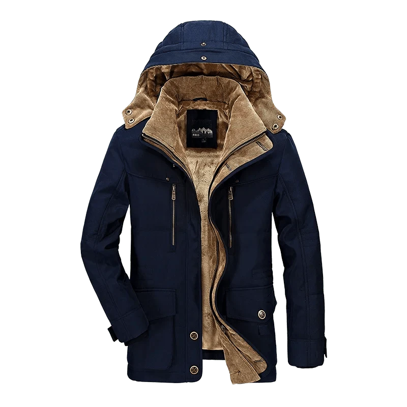 Parka d'hiver, manteau polaire avec capuche détachable pour homme 1,3kg "Lzlltt - Fs125"
