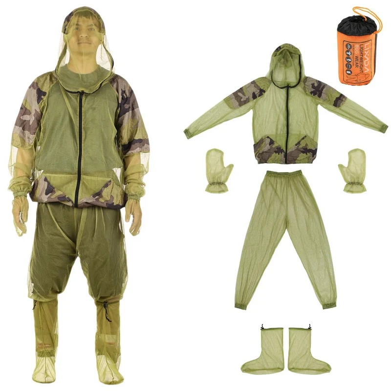 Combinaison anti-moustiques, veste anti-insectes en maille à capuche "Lixada - Bug-Wear"