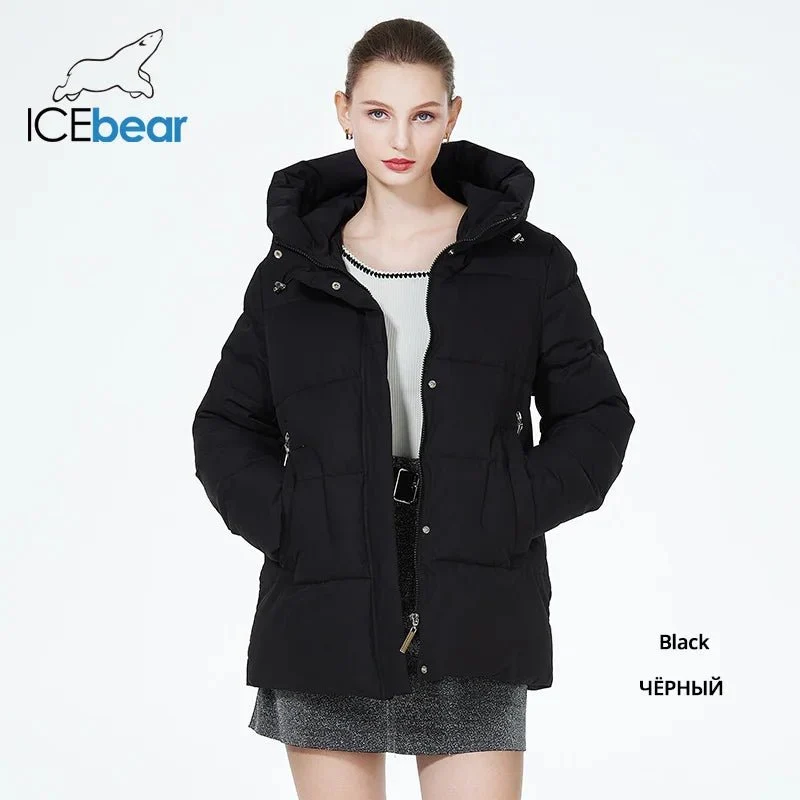 Parka d'hiver / manteau d'hiver à fermeture éclair manches longues pour femme "ICEbear - GWD3911"