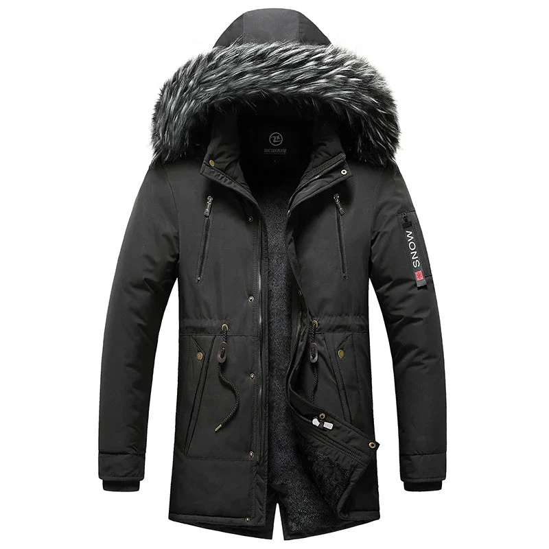 Parka d'hiver pour homme avec col en fourrure et chapeau détachable "Tauvsedi - Mons"