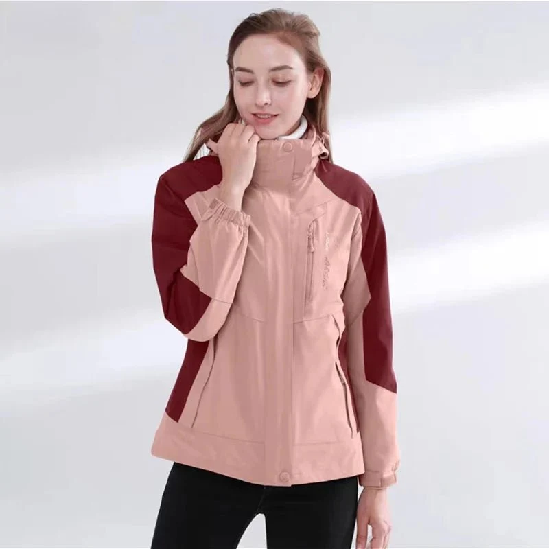 Veste de ski / hiver amovible 3 en 1 imperméable et coupe-vent pour femme "Trvlwego - Outdoor Sport"