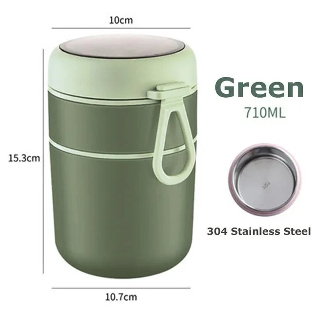 Boîte à lunch en acier inoxydable avec cuillère 710ml "Tedemei - Soup Cup"