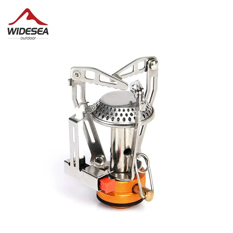 Réchaud à cartouche de gaz / brûleur pliable pour le camping, bivouac, randonnée "Widesea - WSS-103"