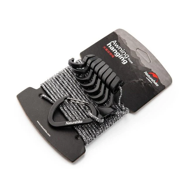 Corde à linge polyvalente & réglable pour camping / bivouac 4.3m "Naturehike - NH19PJ040"
