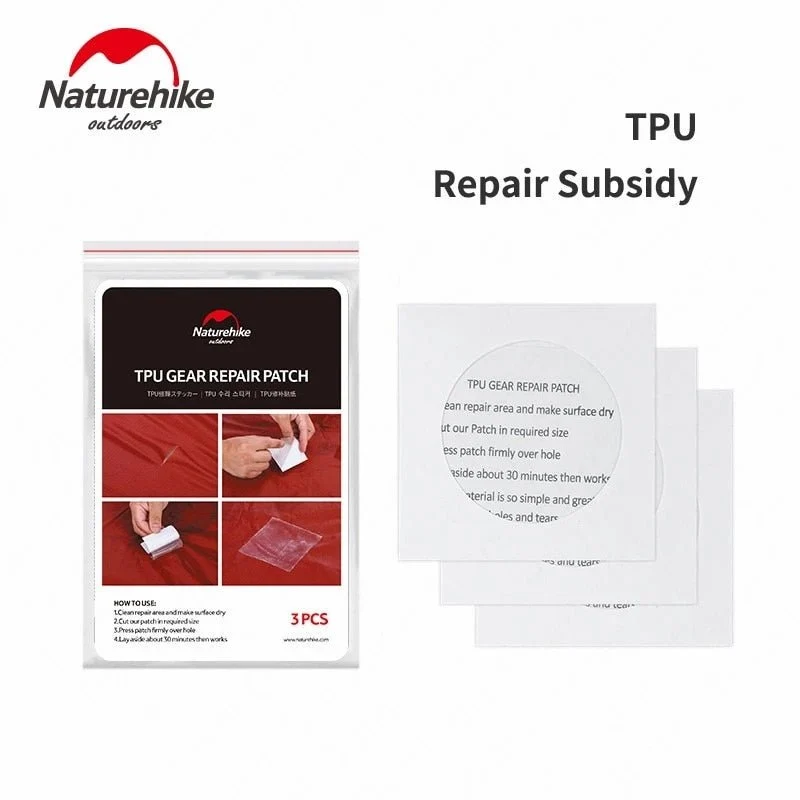Patch de réparation en TPU 3 pièces/lot 10g "Naturehike – Gear repair"