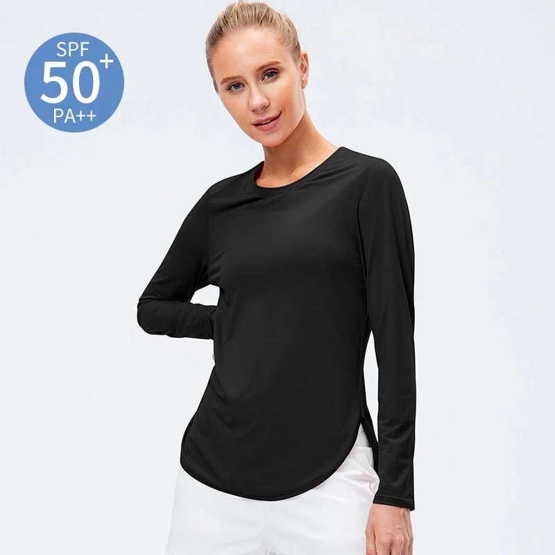 Haut de sport à manches longues pour femme UPF 50+ "Gym training - Yoga caly"