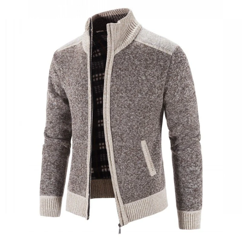 Gilet / cardigan tricoté à col montant pour homme "Favocent - 21920SF"