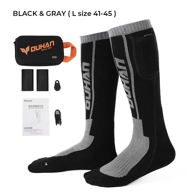 Chaussettes chauffantes électriques avec télécommande et batterie rechargeable "Kemi moto - Smart control"