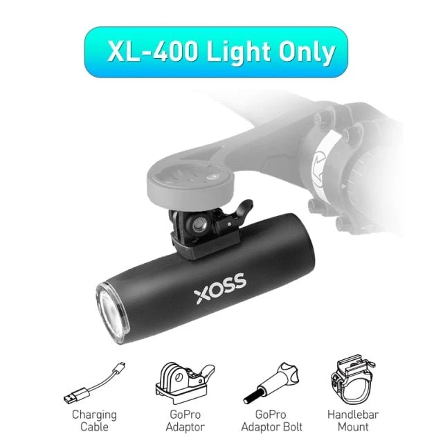 Feu avant de vélo étanche & rechargeable par USB à partir de 120g "XOSS – XL400"