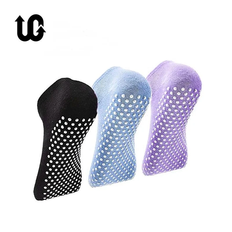 Chaussettes courtes antidérapantes en coton pour femme "Ug sports -Yoga Socks"
