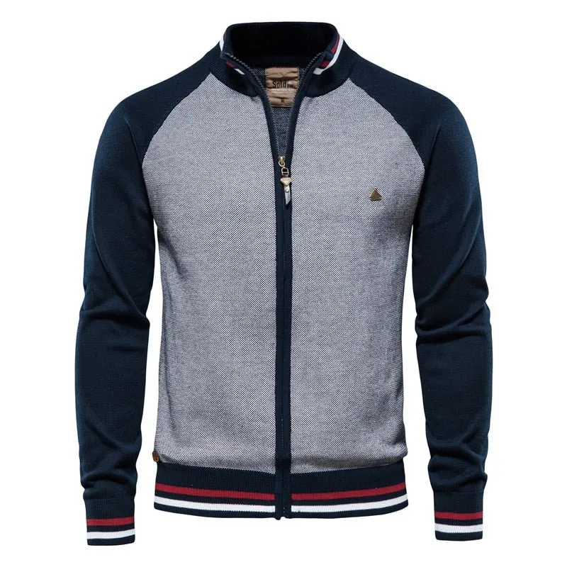 Pull zippé en coton pour homme "AIOPESON -Y200"