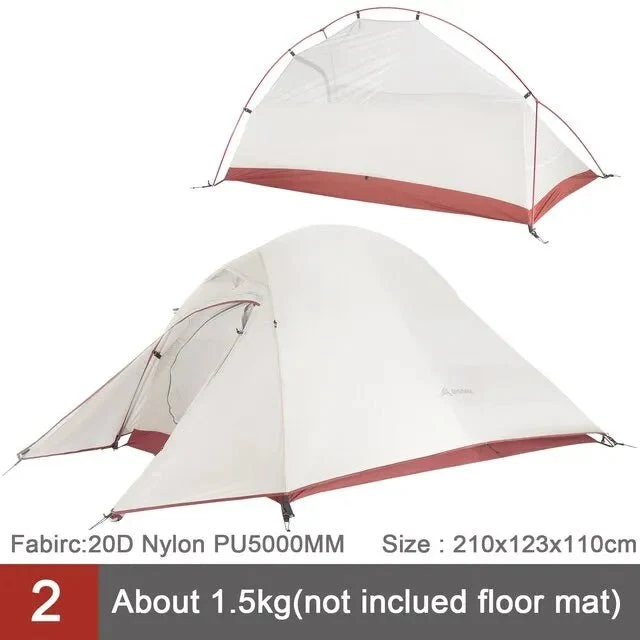 Tente à double-parois bivouac / bikepacking 1 à 2 pers à partir de 1,3kg "BISINNA - ZL073 series"
