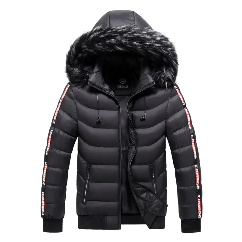 Parka d'hiver à capuche avec col en fourrure pour homme "Lzlltt- KB Fashion"