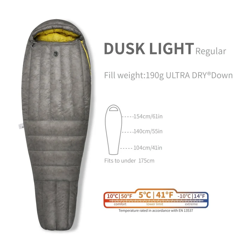 Sac de couchage ultra-léger 800fp nylon 7D "AEGISMAX - Dusk series"