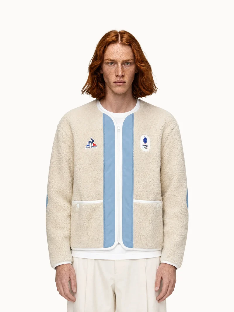 Veste zippée Équipe de France Olympique 2026 en polaire