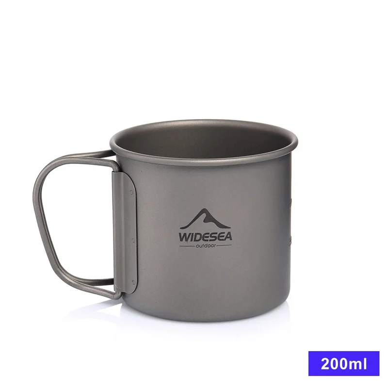 Tasse de camping en titane 200ml - 750ml à partir de 43g "Widesea - camping mug cup"
