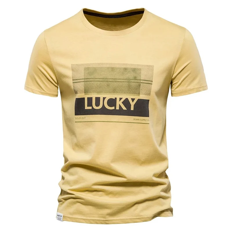 T-shirt à manches courtes et col Rond pour homme "AIOPESON - Lucky"