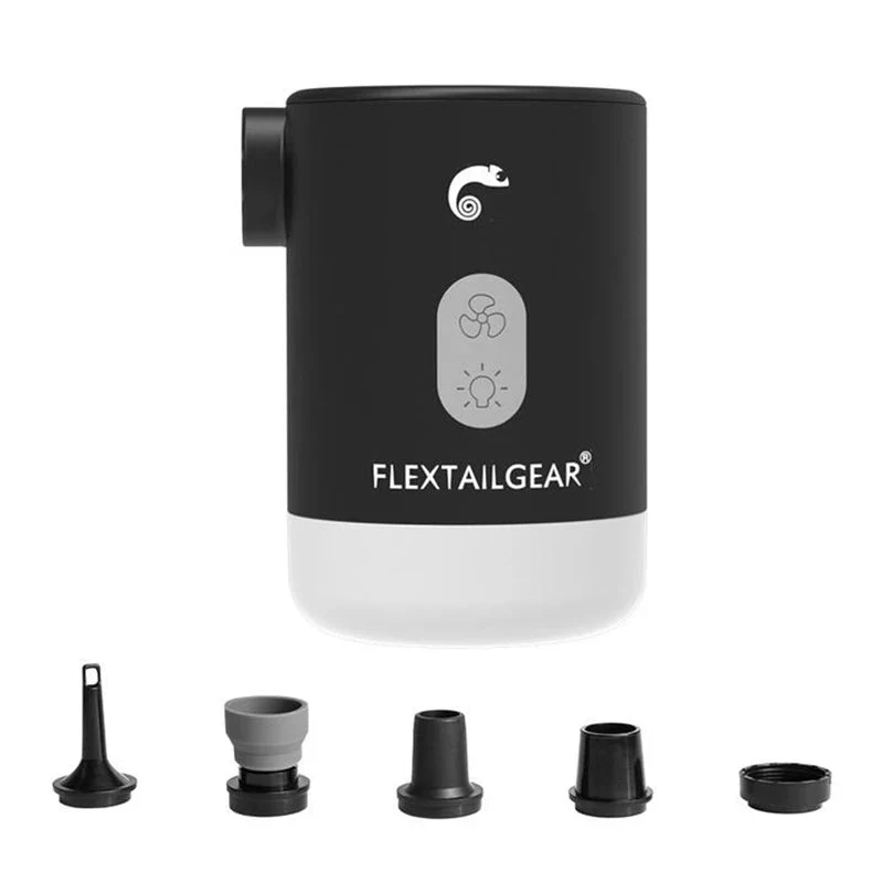 Mini-pompe à air / gonfleur portable 4 en 1 avec éclairage LED USB "FLEXTAILGEAR - Max Pump 2 Pro"