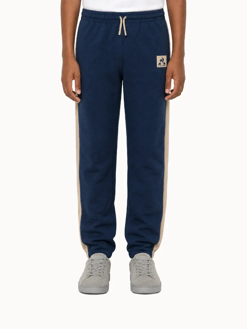 Pantalon en molleton léger avec bandes côtés contrastées