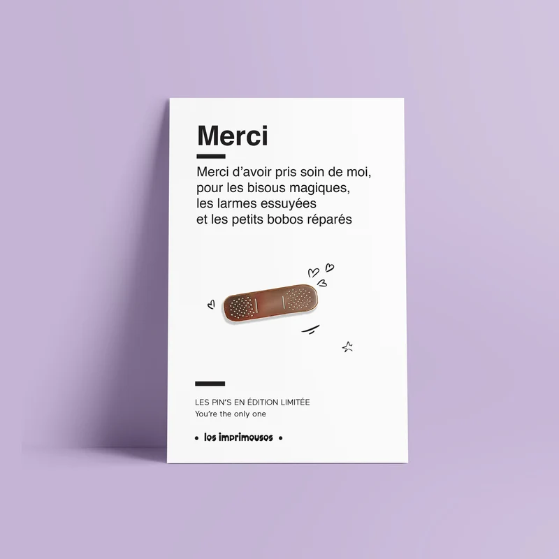 Pin's Pansement - Merci (fin d'année scolaire)