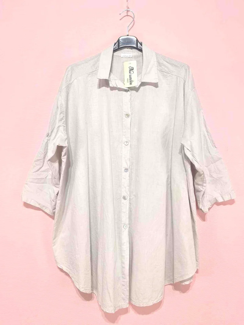 Chemise Over Size Manches Trois Quarts (×6)