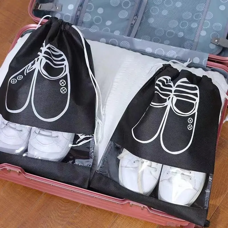 Sacs de rangement non tissé pour chaussures de voyage, pack de 5 "Exquisite life - Shoes Bag"
